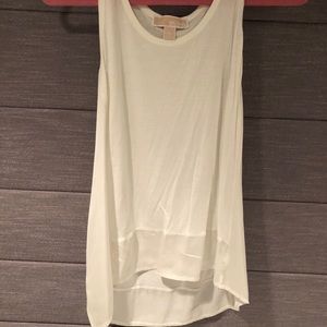 Michael Kors high low white tank